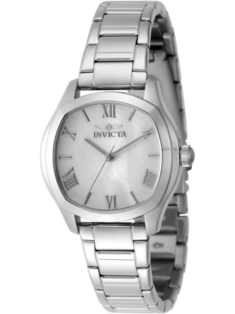 Elegant Rose Gold Stainless Steel Watch, 32.5mm Pink Dial, Quartz Movement